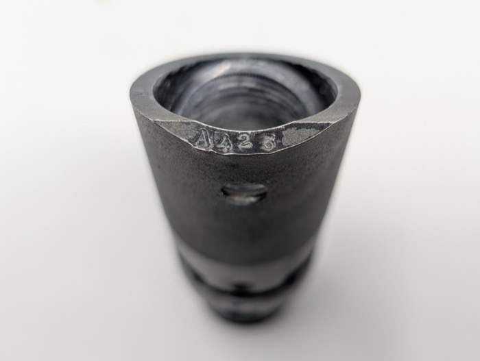 Body breech stamped with an 'A'-prefixed serial number