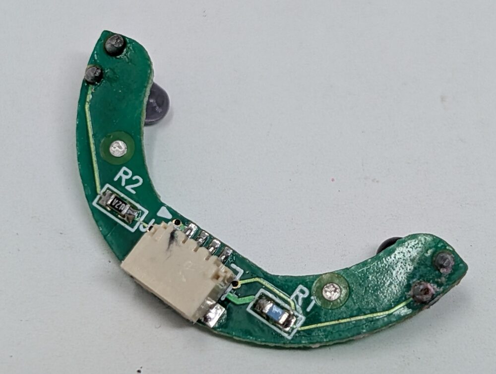 Vision circuit board, back — connector visible