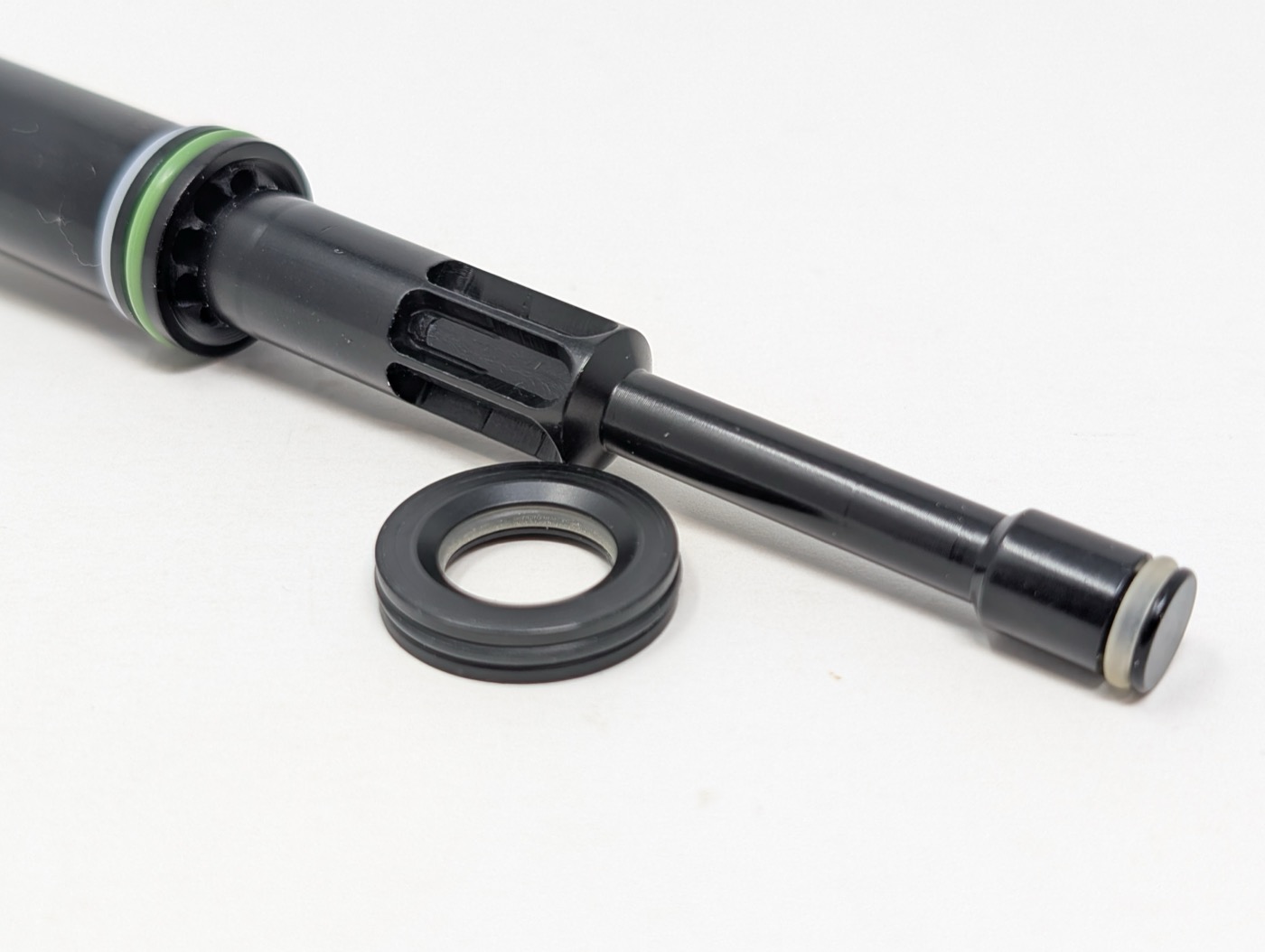Close-up of bolt/bolt stop o-rings — inspection points