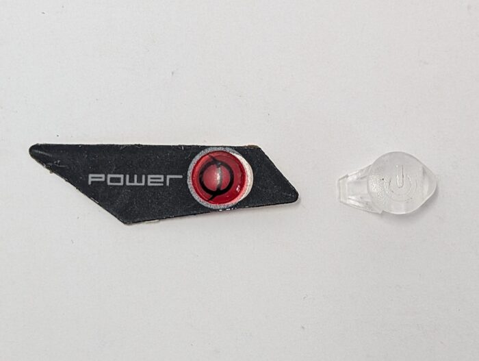 Stock Ion sticker on/off next to a clear push-button on/off